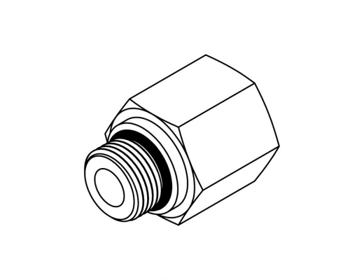 6405-04-04 Hydraulic Fitting 1/4 Male BOSS X 1/4 Female Pipe Carbon Steel